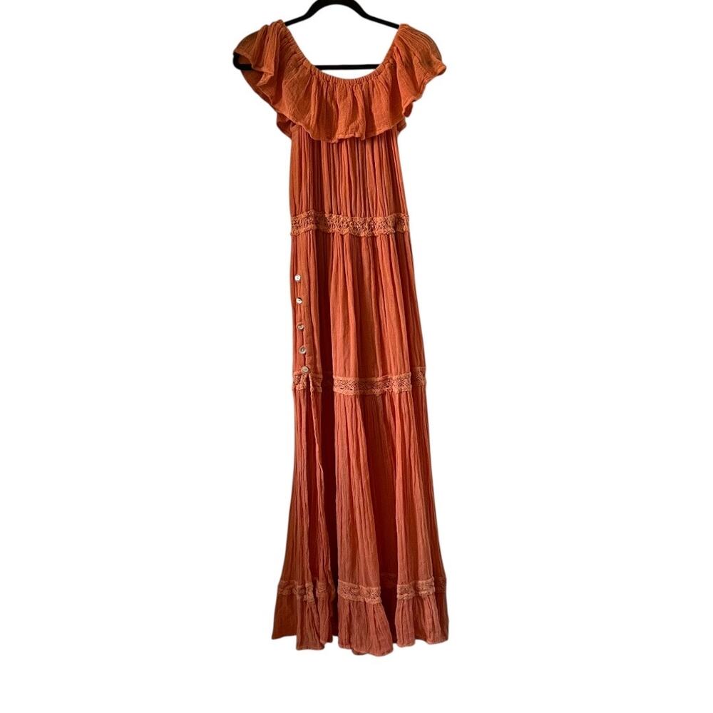 Jen’s Pirate Booty Ozone Gauzy Maxi Dress Size M/L - Picture 3 of 13